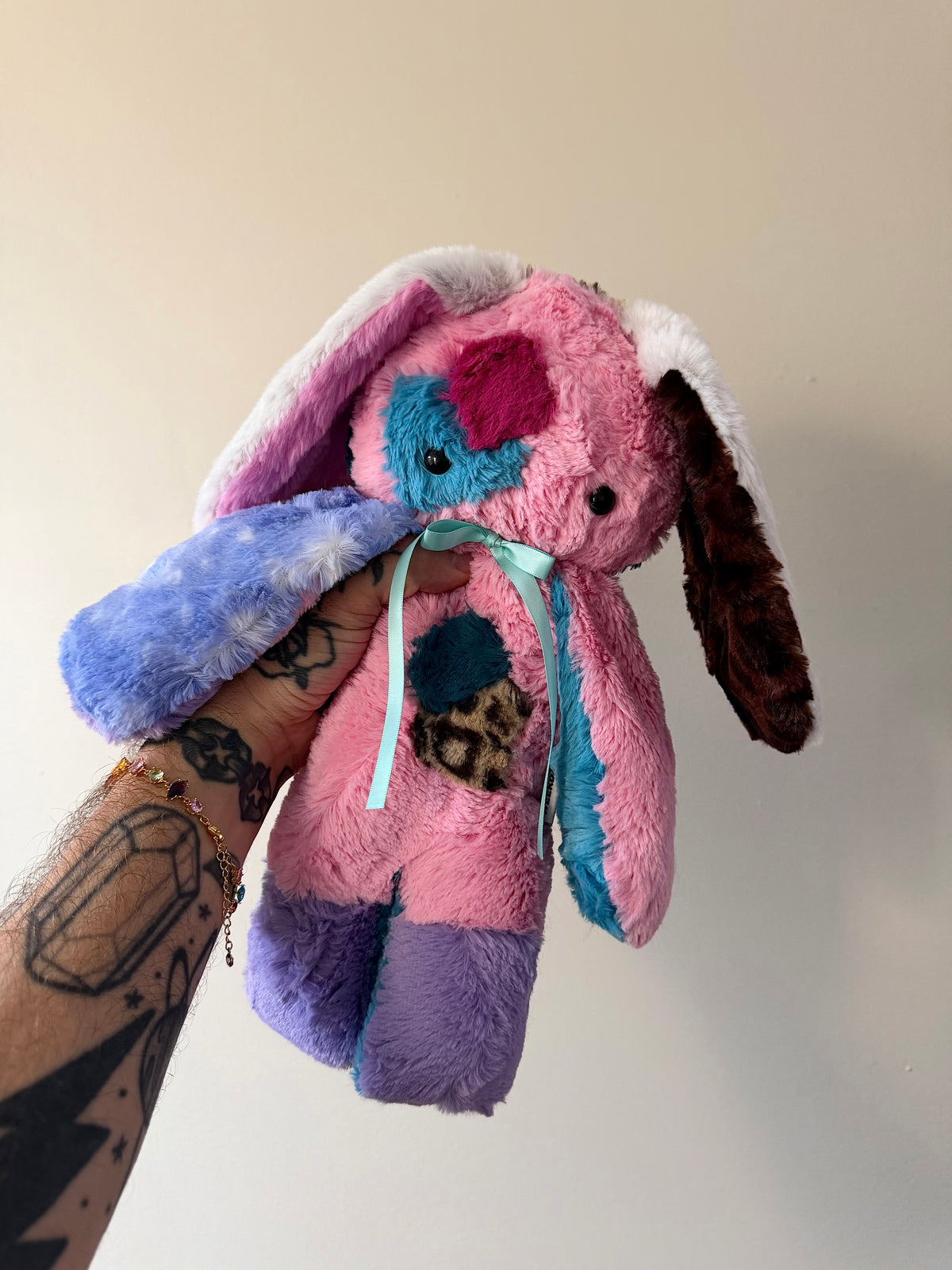 Clarette the patchwork bunny ooak