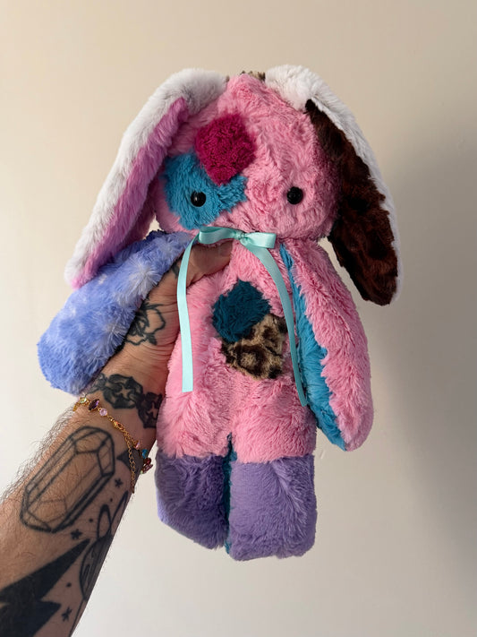 Clarette the patchwork bunny ooak